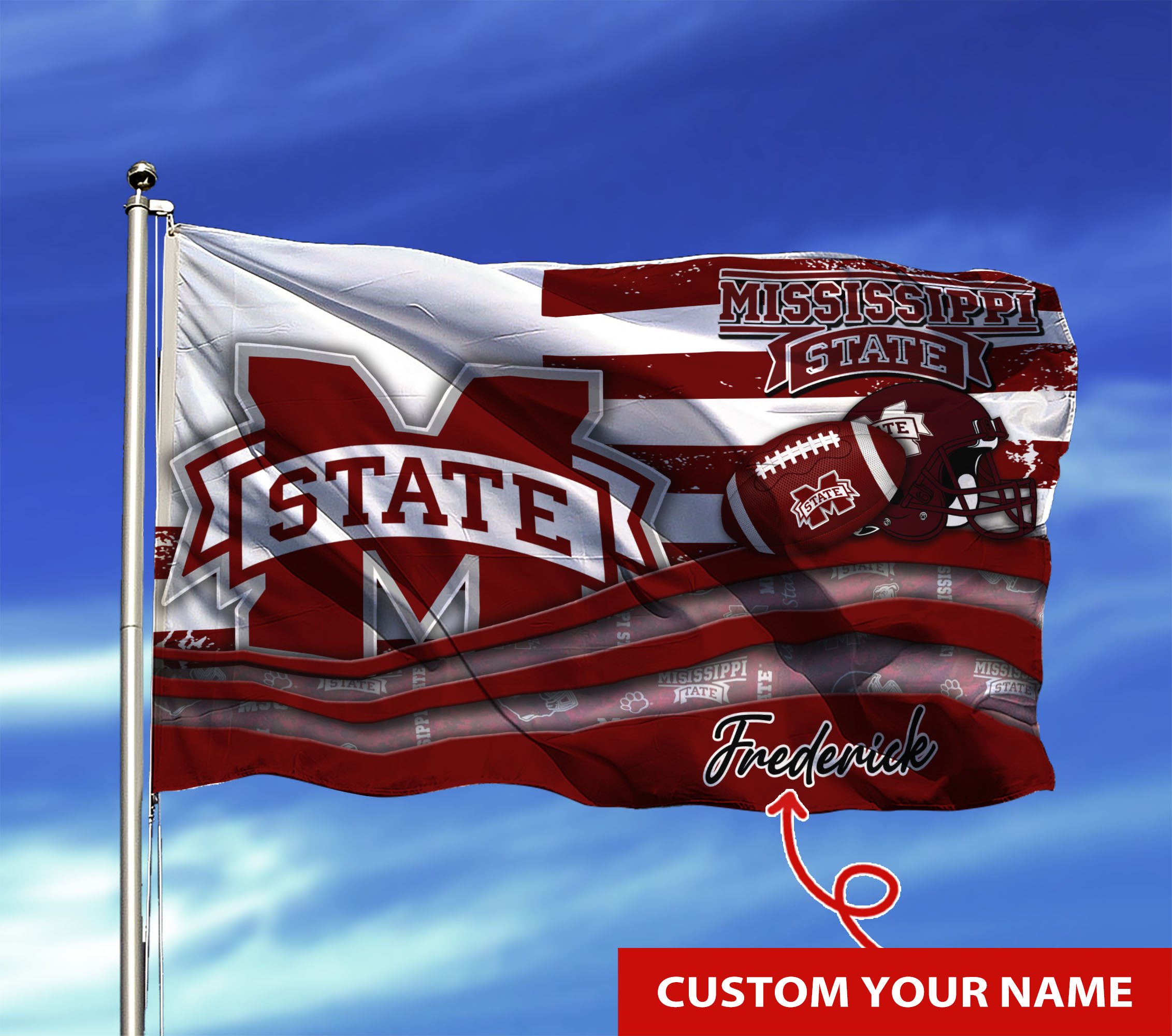 Mississippi State Bulldogs Custom Flag3x5ft For This Season TU26897